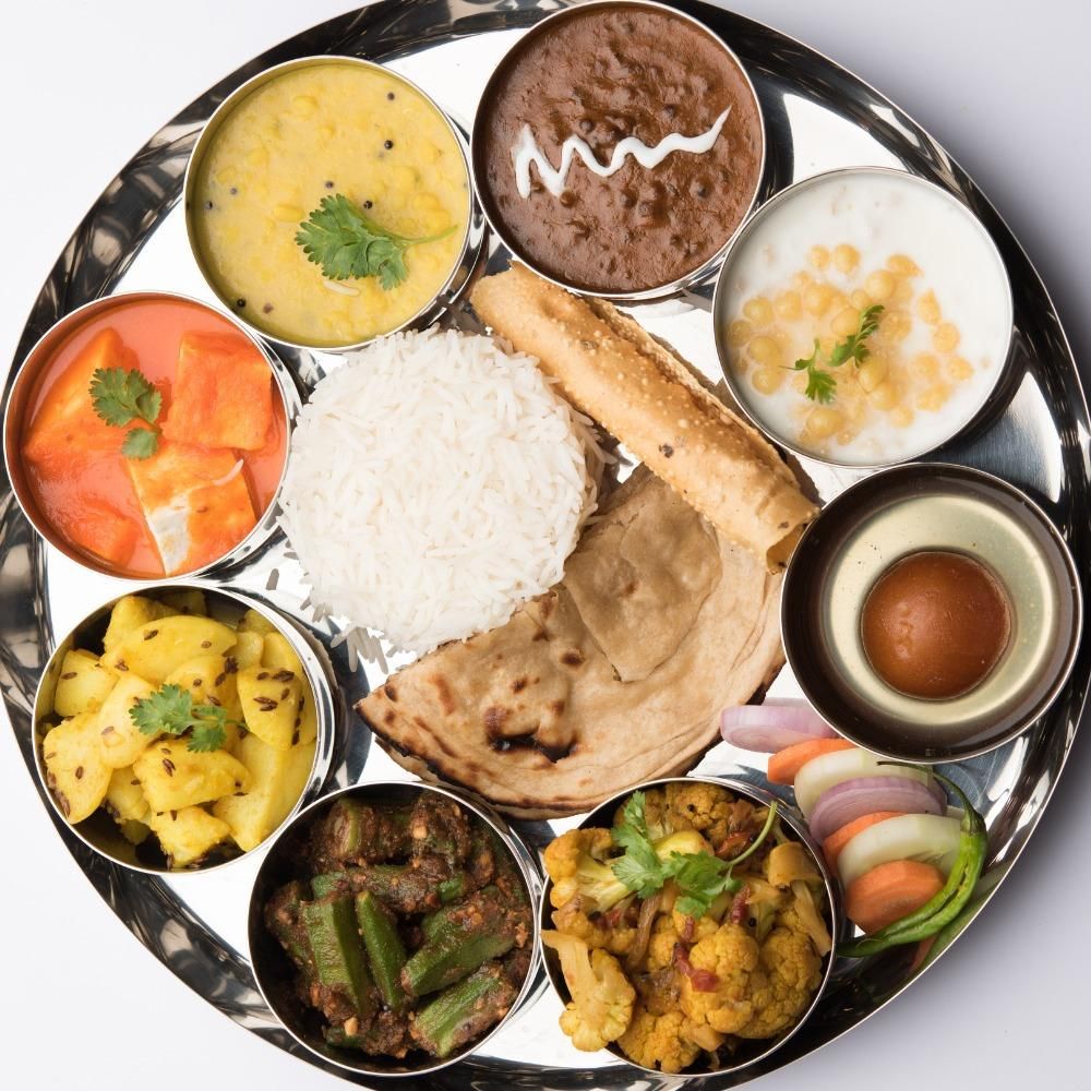 An organic sattvic thali